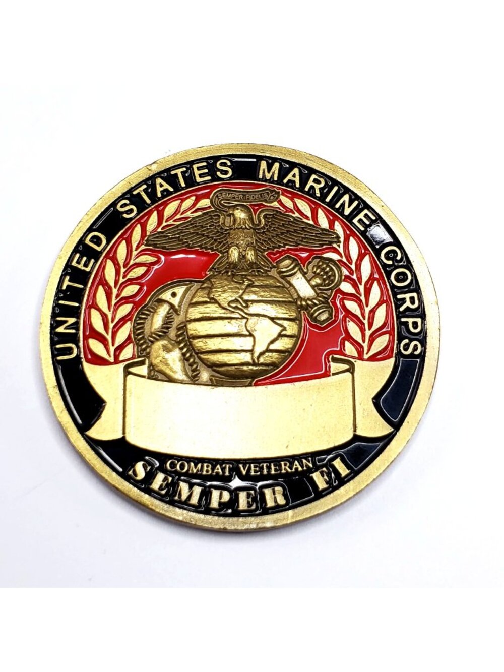 USMC Semper Fi Combat Veteran Challenge Coin BACK FROM IRAQ